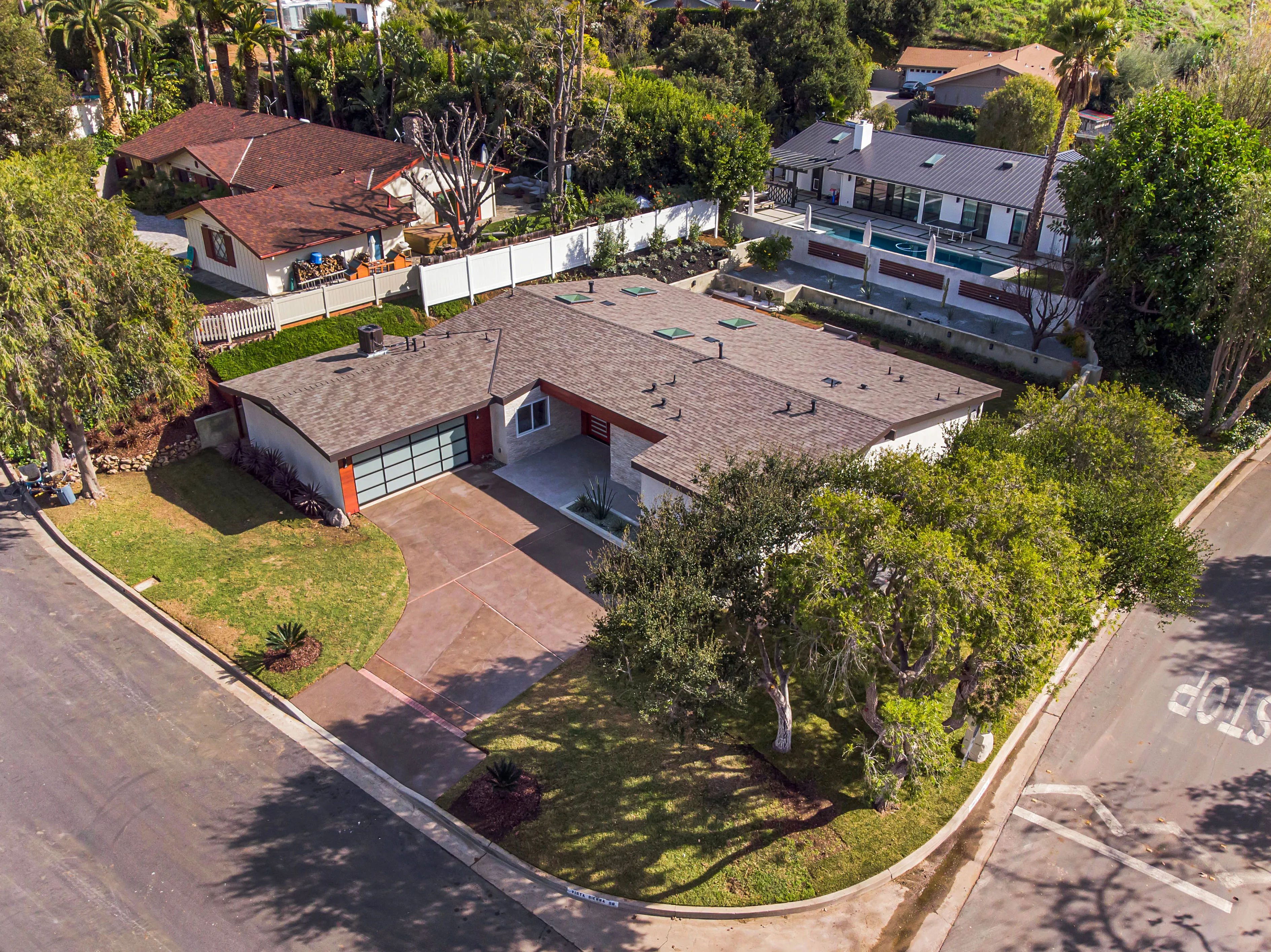 Vista Sierra Dr Malibu home and yard renovation — view 12
